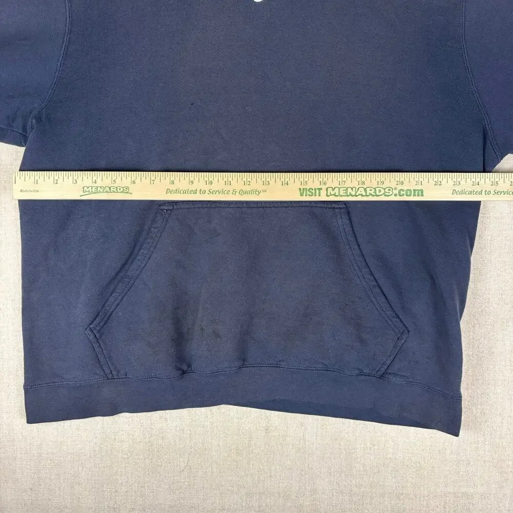 Nike Center Swoosh Y2K Silver Tag Navy Hoodie Large